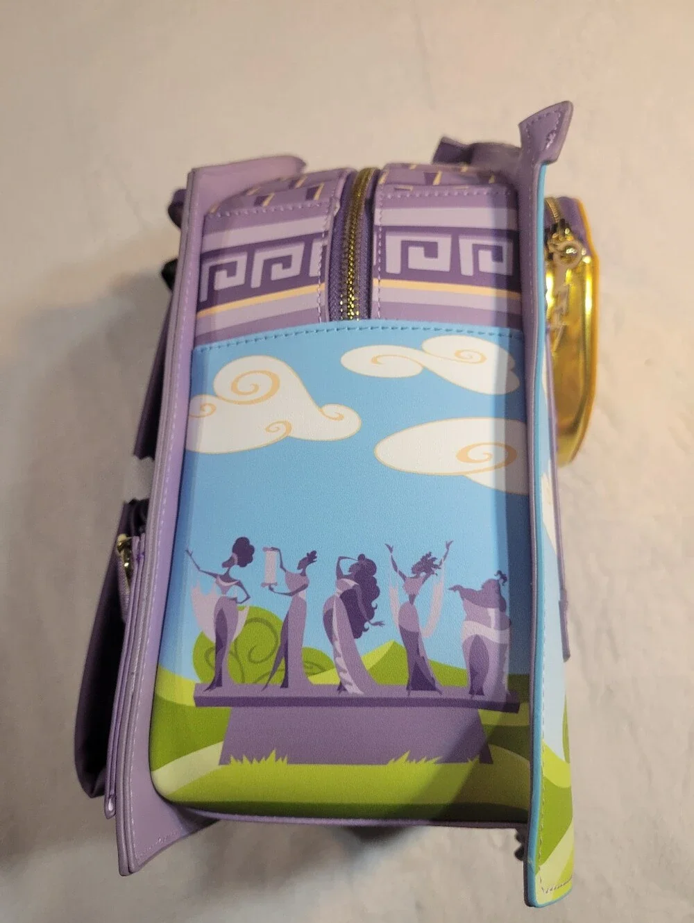 Hercules Loungefly Mini Backpack Grecian Temple Building Being Lifted NWT